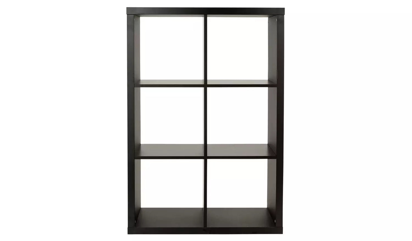 Assembled Habitat Squares Plus 6 Cube Storage Unit - Black